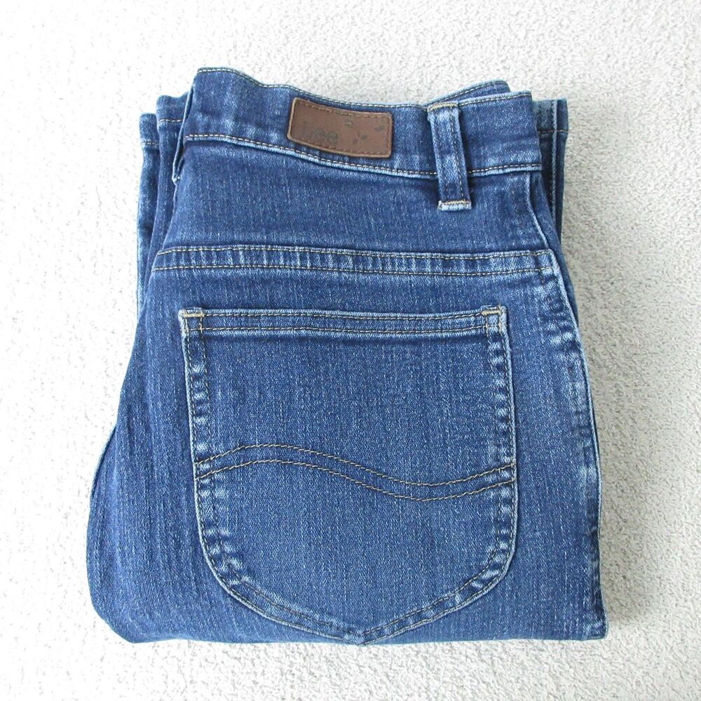 Lee Jeans Womens 6 Lean Bootcut At The Waist Blue Stretch Denim Medium Wash